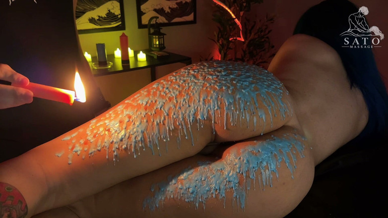 Sato Massage: Wax Play and Anal Plug - Halloween Special