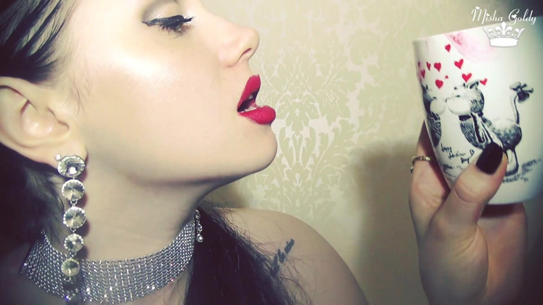 Goddess Misha Goldy: Valentines red marks on glass