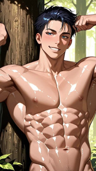 Ai Handsome Men with Abs