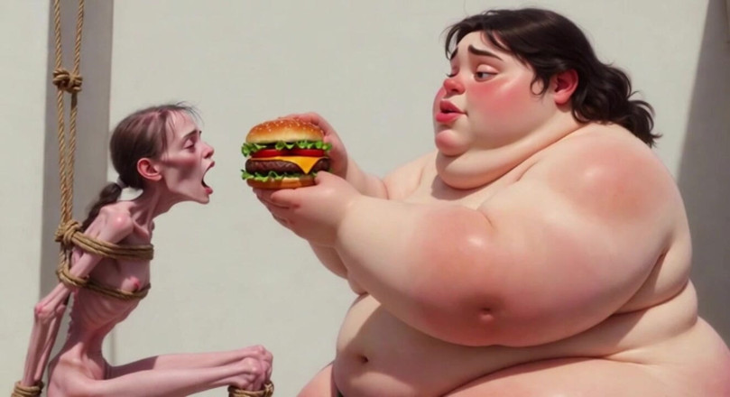 YOUR BEST FANTASY: Intense Feeding Session - SSBBW Humiliates and Fattens Thin Girl