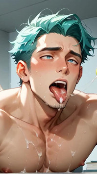 The Teal-haired Muscle Lover Fills the Office Orgy Quota with His Freshest Honey - Wow, First-time XXX!