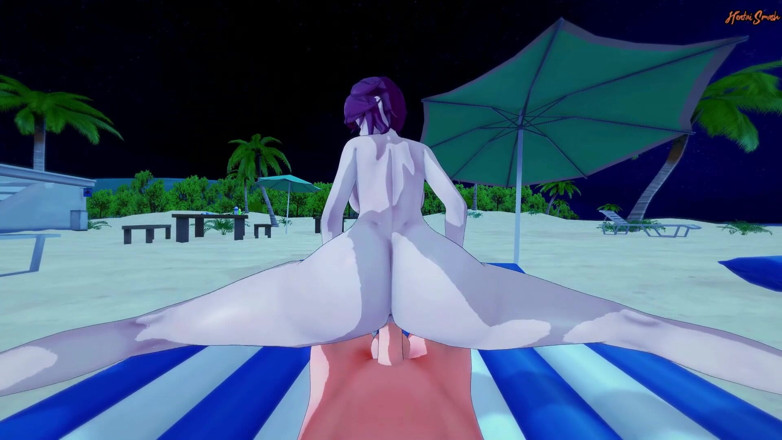 Hentai Smash: Rosaria blir POV knullad på stranden - Genshin impact Hentai.