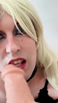 Femboy in Lingerie Sucks and Rides