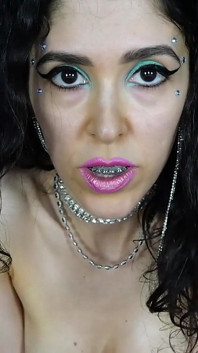 Shiny Lips and Oiled Small Tits Worship