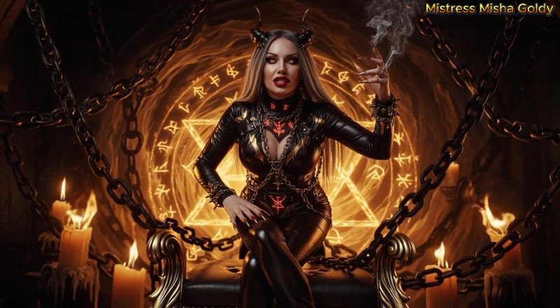 Goddess Misha Goldy: My Words Carve Hell Into Your Mind While Your Dick...