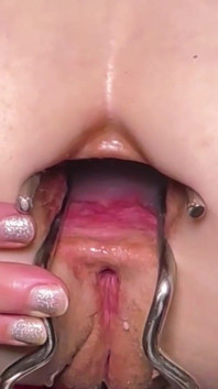 New Spreader Asshole Gaping with Cum Lube Inside