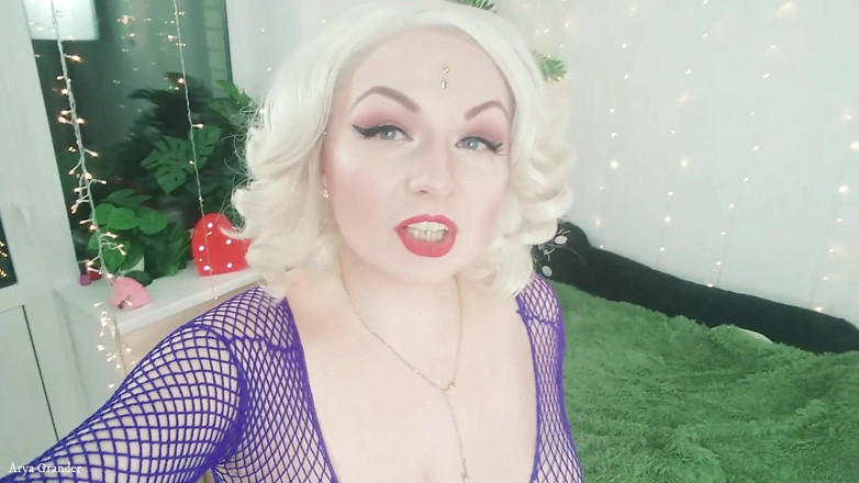 Arya Grander: FEMDOM JOI ženská dominance honí video sexy blonďaté instruktorky Arya Grander -...