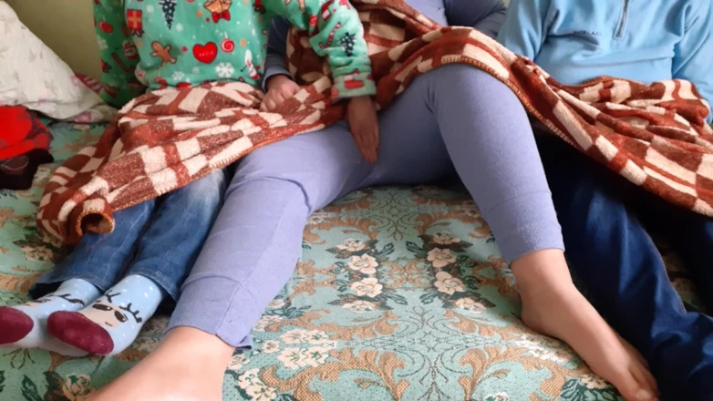 Lesbian-illusion: My Girlfriend's Stepsister Jerked Me off While the Three of...