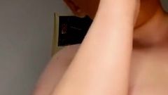 Cum on feet blowjob