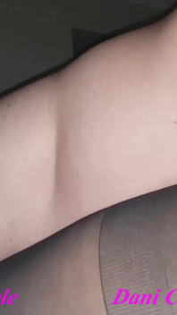 Černé punčocháče Pár tře, chodidla a sex