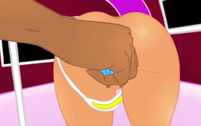 Back Alley Toonz: Мелроуз Фокс з великими цицьками і великою дупою дає великий чорний член у стрип-клубі