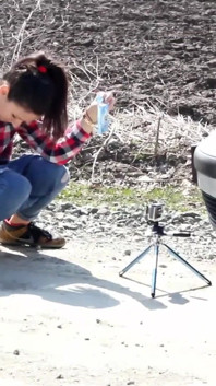 Desperate Girl with Full Bladder Has to Pee on a Dirt Road