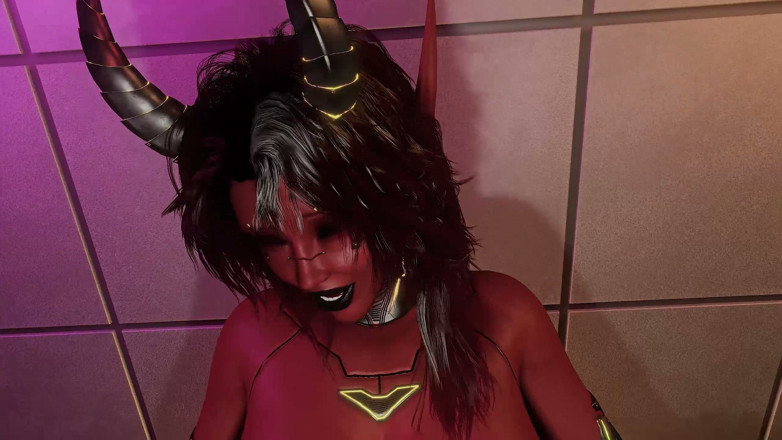 FutaPornoWorkshop: Futanari Succubus Anally Penetrates a Girl in Her Apartment.