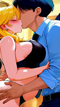 Getrouwd met Franse blondine, MILF, verleid in een paskamer - Ia Animation