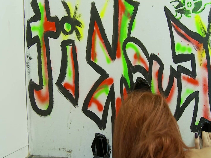 SEXUAL SIN: Дівчата в дірці, грудаста руда в нижній білизні насолоджується смоктанням і траханням у глоріхолі