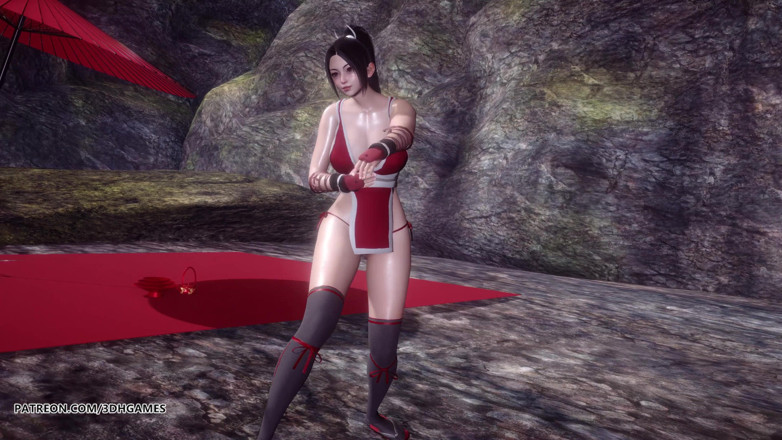 3D-Hentai Games: [MMD] cold water Mai Shiranui sexy striptease 4K 60FPS DOA