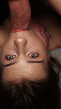 Etite Baby Doll Takes Martin Spell Hard, Then Catches the Load on Her Tongue