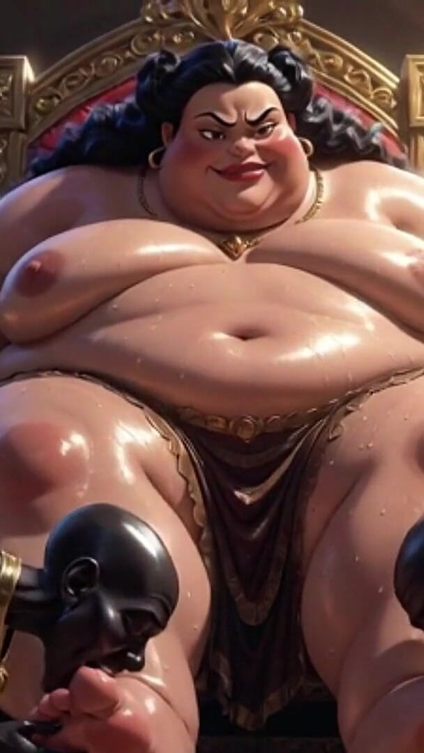 Anime Hentai: Huge BBW Mistress Foot Worship - Slaves Licking Her Feet to...