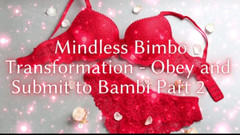 Goddess Misha Goldy: Bezduchá Bimbo transformace - poslouchej a podrob se Bambi část 2