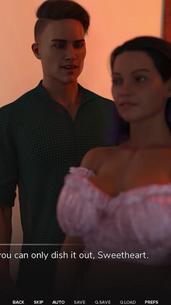 Busty Lesbian Teen with a Big Ass Tries Her First Cock. Hot First Blowjob and Cum Swallowing - Taboo University(steam Game)