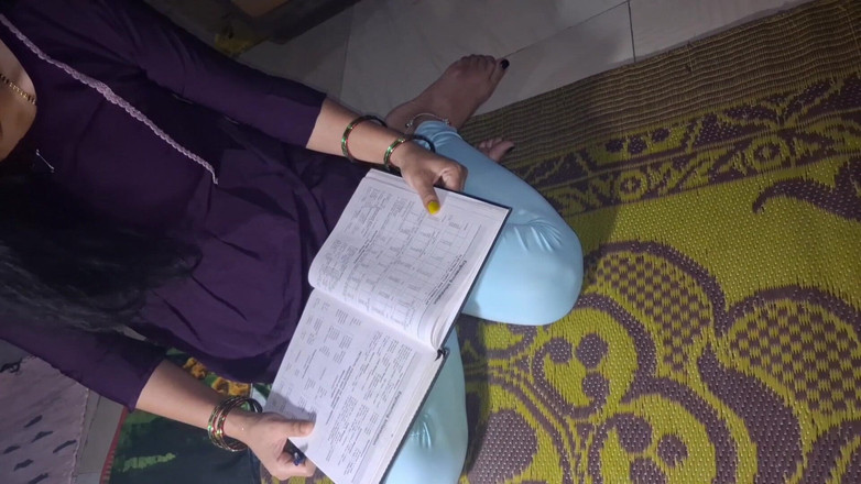 Shima Kumari: Indian Desi Teacher and Student Engineering Book Study Student with...