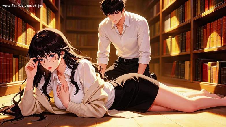 AI-JOE: Gap moe glasses - sesi belajar privat di perpustakaan episode 2 buatan...