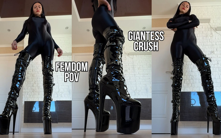 Princess Monica: Du bist unter meinen stiefeln: Giantess crush pOV