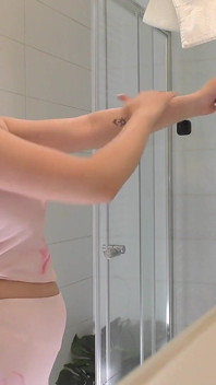 Super Hot Beautiful Big Tits Real Redhead Takes Her Panties off and Touches Tight Shaved Pussy & Flashes Ass Under Her Dress