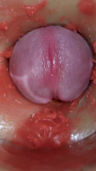 Kamera in Tiefe Muschi Fängt Riesige Ejakulation Von Sperma 4K Ein