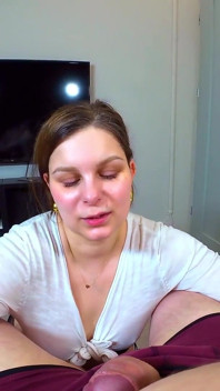 POV I Sucked His Balls and Made Him Cum Between My Tits