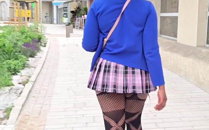 Belle: Ebene Sexy Sans Culotte Dans La Rue