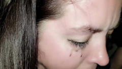 SexyNEBBW: Výstřik na obličej rozmazávání make-upu v autě