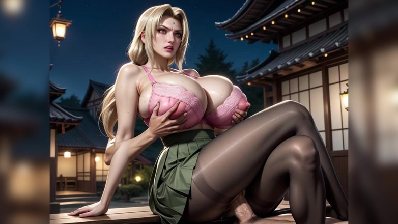 AI art: Milf met grote borsten poesje neuken