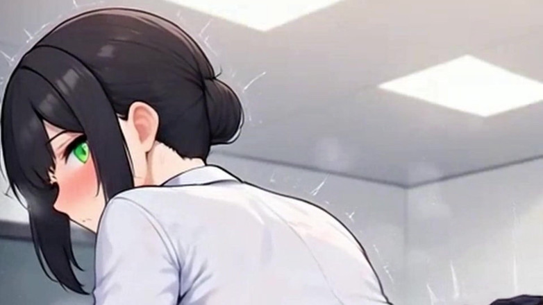 Aiwaifuloops: Secretaria de Waifu en primer plano - primer plano, burlas, tiro...