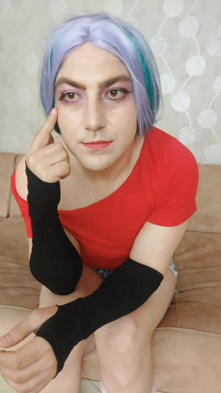 Kitty_Cross: Cowgirl Stil Colorful Outfit Sweet Crossdresser