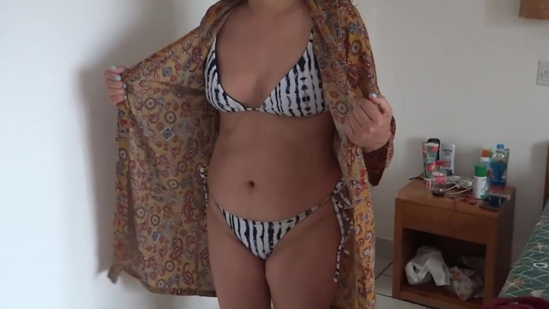 Ardientes69: On the Beach I Wear a Bikini, Stepson Jerks off...