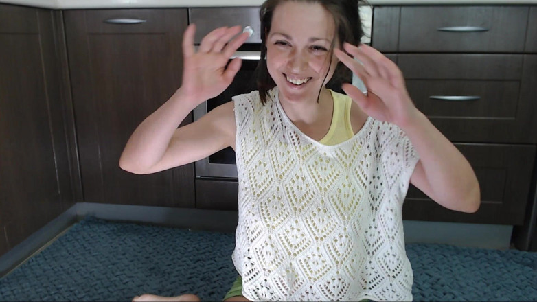 MyClearSky: Naughty girl teases you with 2 toys