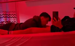 Gay Blowjob Reflections - Caught in the Mirror