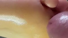 Beautiful Oiled Soles Cum on Feet