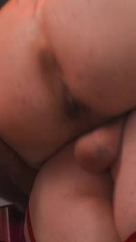 Horny Kitchen BBW Housewife No Panties Sucks Huge Cock Then Takes Standing Anal Creampie