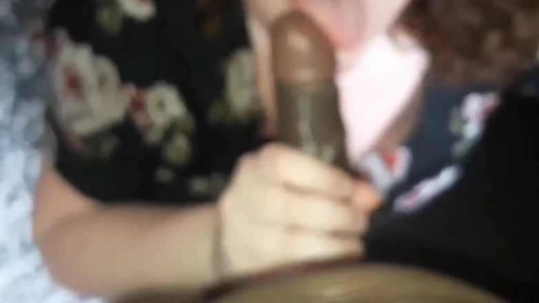 Real homemade BBW BBC porn: On My Knees Sucking BBC Fucking My Mouth