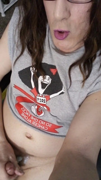 Cute Sissy Jerks off in the Home Office