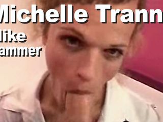 Picticon Tranny: Michelle Tranny se masturba chupando plug anal hv5010