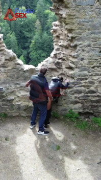 He Fuck My Ass in a Castle, with Visitors Around!
