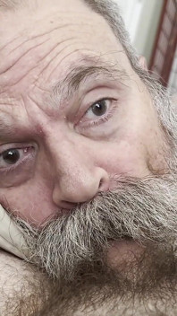 Old Bear Nurses Cock, Gets Cumstache Reward