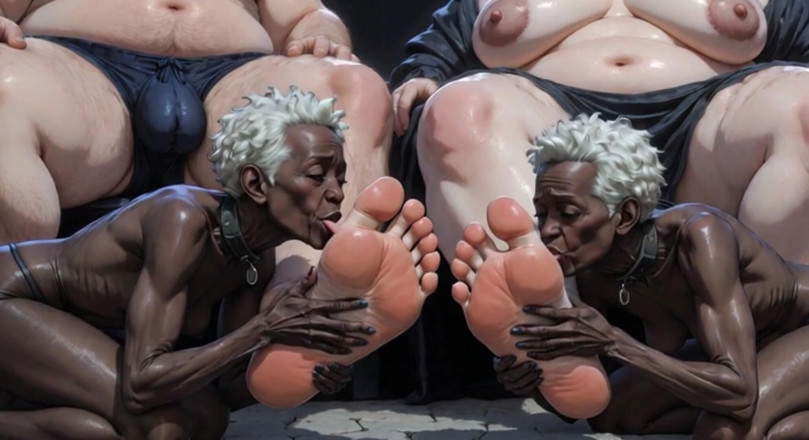 YOUR BEST FANTASY: Black Girl Licking Royal Feet - King and Queen Foot Domination