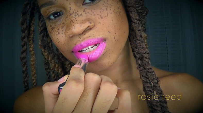 Rosie Reed: Powerless Against Fuchsia Lips- Pink Lipstick Fetish with Goddess Rosie...