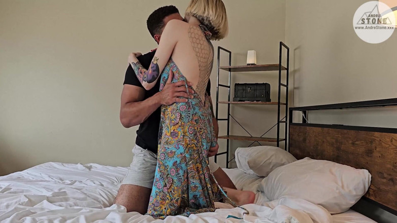 Andre Stone: Stunning Blonde Kyaa Chimera Gives Huge Dick Stud Footjob