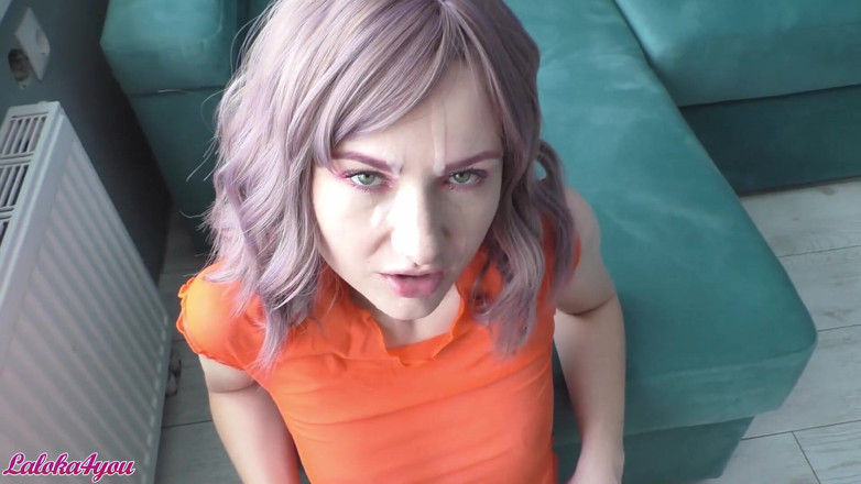 Laloka4you: Seks sensual melalui lubang pantyhose - pancutan muka