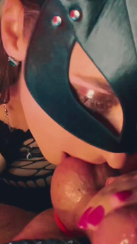 Slow Motion Kiss on My Husband's Balls During a Deep Blowjob
